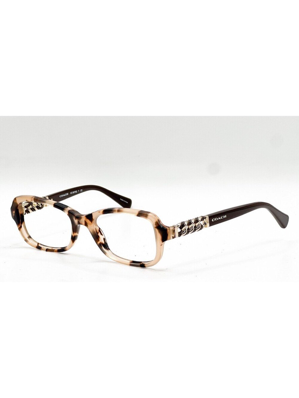 Coach Hc 6075Q 5322 Peach Tortoise/Dark Brown Authentic Eyeglasses 50-18-135